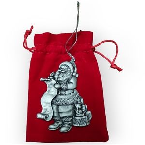 AVON Vintage 1996 Santa Pewter Ornament